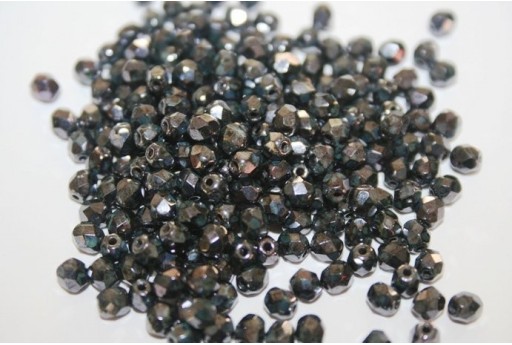 60 Perline Mezzi Cristalli 4mm Crystal Col.00030