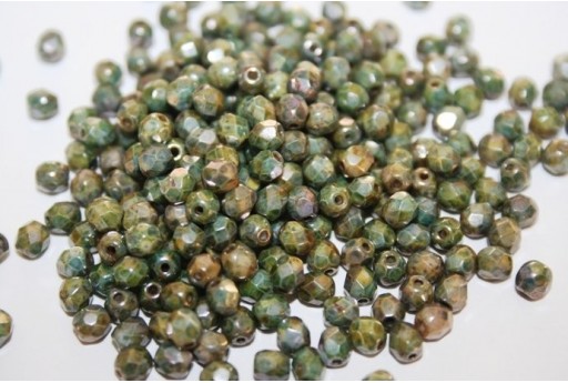 60 Perline Mezzi Cristalli 4mm Crystal Col.00030