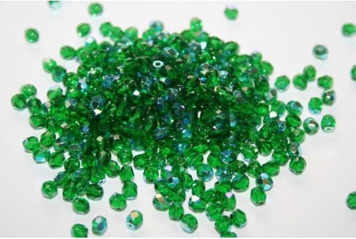 60 Perline Mezzi Cristalli 4mm Crystal Col.00030