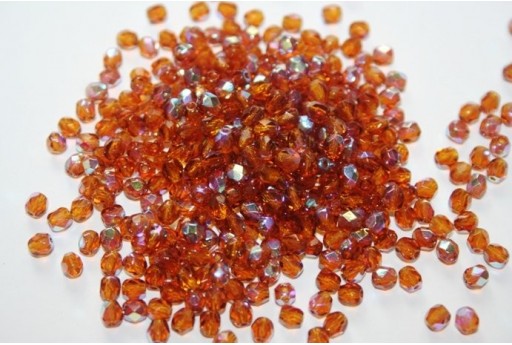 60 Perline Mezzi Cristalli 4mm Crystal Col.00030