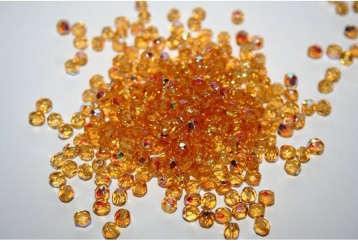 60 Perline Mezzi Cristalli 4mm Crystal Col.00030