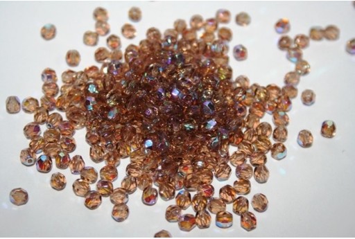 60 Perline Mezzi Cristalli 4mm Crystal Col.00030