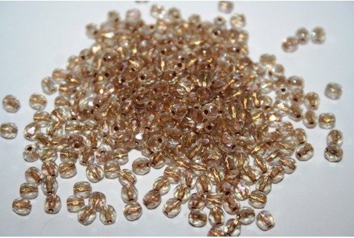 60 Perline Mezzi Cristalli 4mm Crystal Col.00030