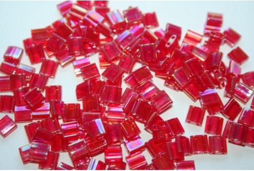 Perline Miyuki Tila Transparent Red AB 5mm - 5gr