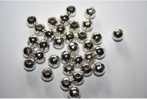 Distanziatori Sfera Colore Argento 6mm - 13gr