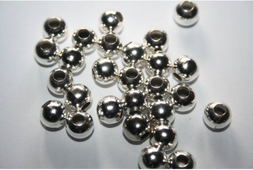 Distanziatori Sfera Colore Argento 8mm - 30pz