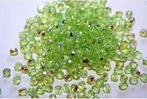 60 Perline Mezzi Cristalli 4mm Crystal Col.00030