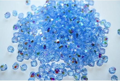 60 Perline Mezzi Cristalli 4mm Crystal Col.00030