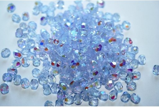 60 Perline Mezzi Cristalli 4mm Crystal Col.00030