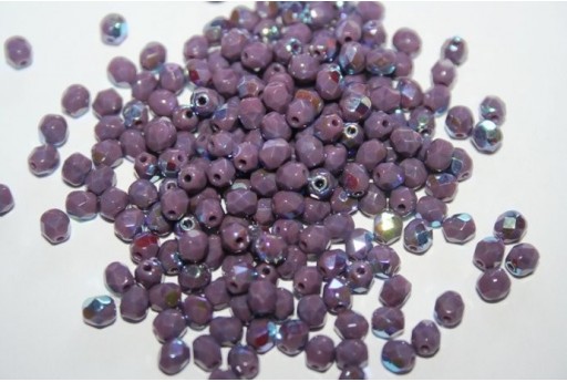 Perline Mezzi Cristalli Opaque Purple AB