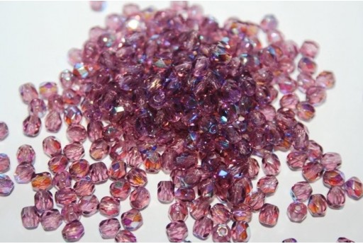 Perline Mezzi Cristalli Drak Amethyst AB