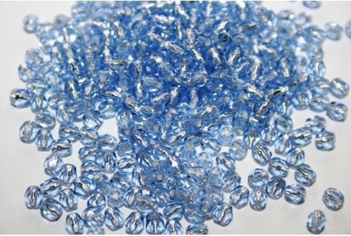 60 Perline Mezzi Cristalli 4mm Crystal Col.00030