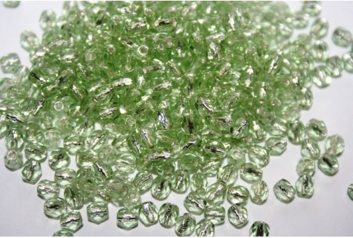 60 Perline Mezzi Cristalli 4mm Crystal Col.00030