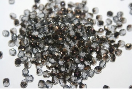 60 Perline Mezzi Cristalli 4mm Crystal Col.00030