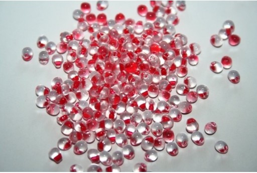 Perline Miyuki Drops Red Lined Crystal 3,4mm - 10gr