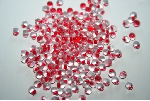 Perline Miyuki Drops Red Lined Crystal 3,4mm - 10gr