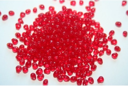 Perline Miyuki Drops Transparent Red 3,4mm - 10gr