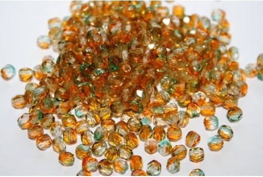 60 Perline Mezzi Cristalli 4mm Crystal Col.00030