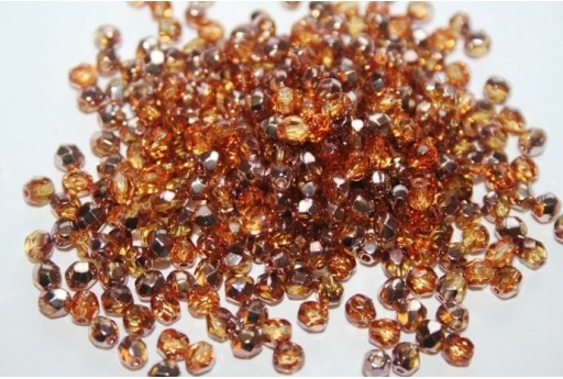 60 Perline Mezzi Cristalli 4mm Crystal Col.00030