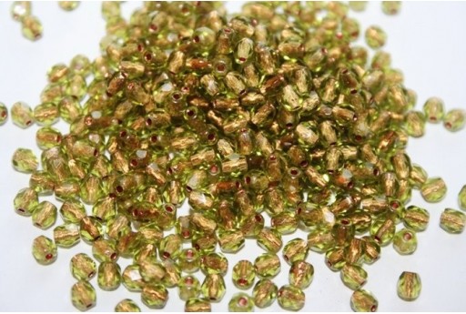 60 Perline Mezzi Cristalli 4mm Crystal Col.00030