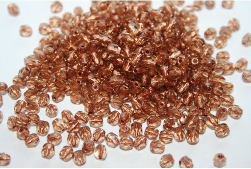 Perline Mezzi Cristalli Copper-Line Smoky Topaz Col.CL10230