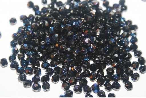 60 Perline Mezzi Cristalli 4mm Crystal Col.00030