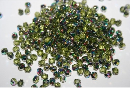 Perline Mezzi Cristalli Vitral Olivine