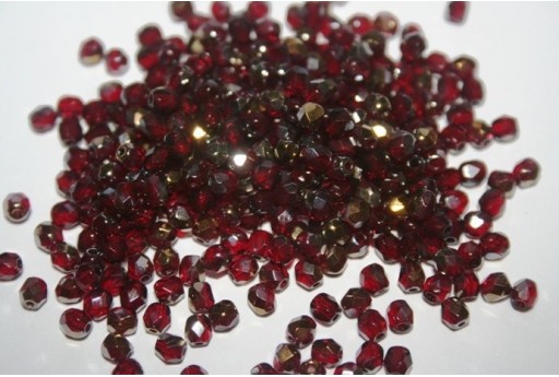 Perline Mezzi Cristalli Bronze Iris Ruby 4mm - 60pz