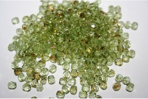 60 Perline Mezzi Cristalli 4mm Crystal Col.00030