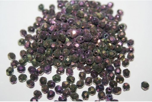 60 Perline Mezzi Cristalli 4mm Crystal Col.00030