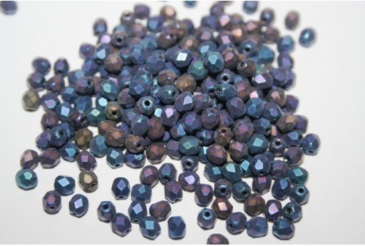 Perline Mezzi Cristalli Matte Iris Blue