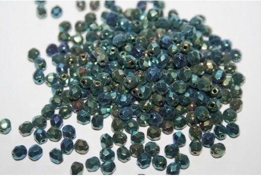 60 Perline Mezzi Cristalli 4mm Crystal Col.00030