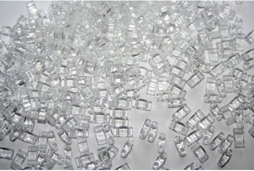 Perline Miyuki Half Tila 1/2 Cut Crystal 2,5x5mm - 5gr