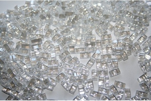 5gr Perline Tila 1/2 Cut Miyuki  Crystal 2,5x5mm Col.131