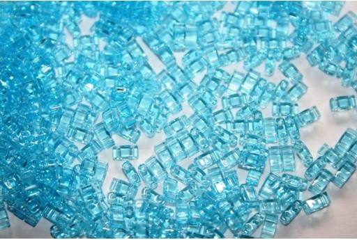 Perline Miyuki Half Tila 1/2 Cut Transparent Light Blue 2,5x5mm - 5gr