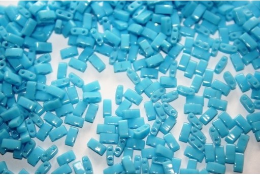 Perline Miyuki Half Tila 1/2 Cut Opaque Turquoise-Blue 2,5x5mm - 5gr