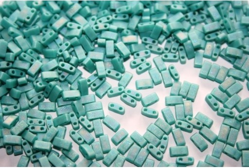 Perline Miyuki Half Tila 1/2 Cut Matte Opaque Turquoise 2,5x5mm - 5gr