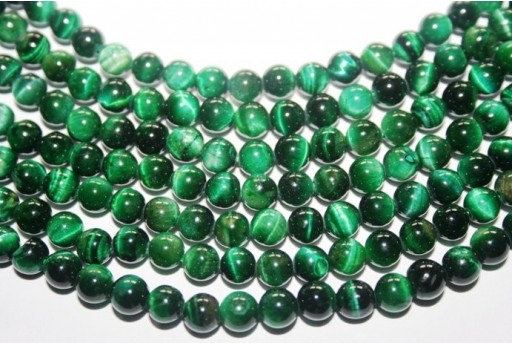 Tiger's Eye Green Round Bead Strand 6mm - 62pcs