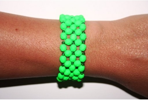 Kit Bracciale Mezzi Cristalli Neon-Green 6mm BR012