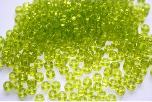 Perline Miyuki Round Rocailles Transparent Pale Lime Green 6/0 - 10gr