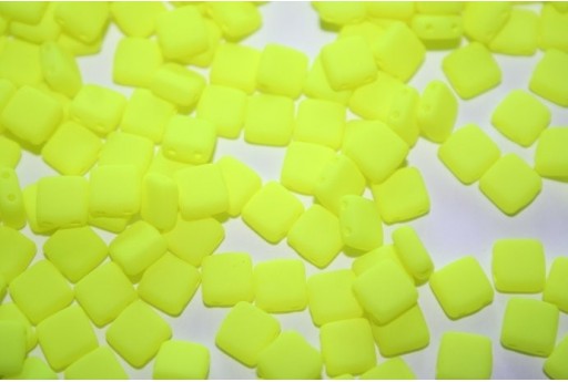 Perline Tile 6mm, 50Pz., Neon-Yellow Col.25121AL