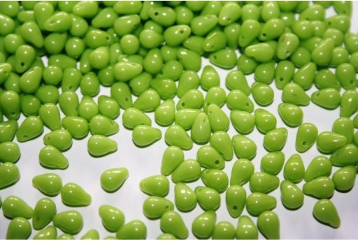 Perline Drops 4x6mm, 10gr, Milky Dark Peridot Col. 51010