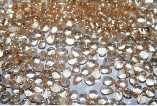Perline Drops 4x6mm, 10gr, Luster Transparent Champagne Col.LC00030