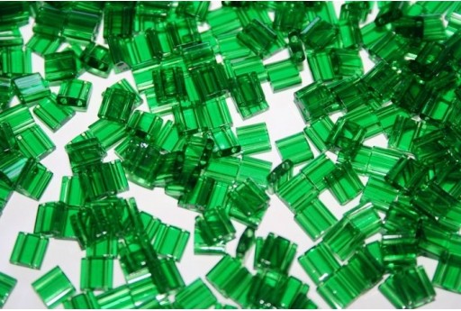 Perline Miyuki Tila Transparent Green Luster 5mm - 5gr