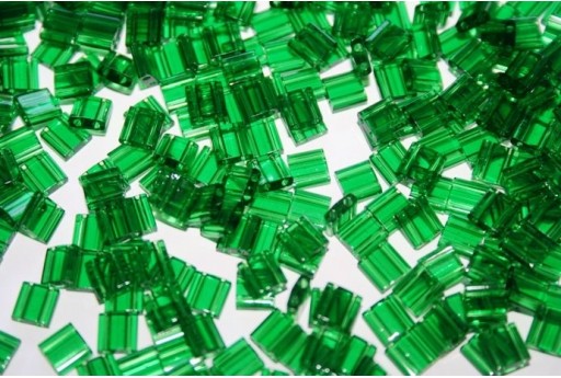 Perline Miyuki Tila Transparent Green Luster 5mm - 5gr