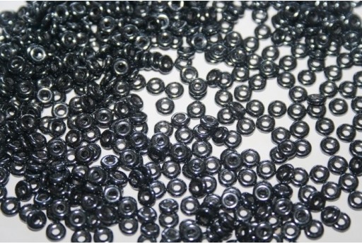 Perline O Bead 1x3,8mm, 5gr, Jet Hematite Col.2423144