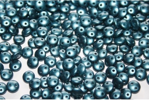 Perline Lentil CzechMates 6mm, 50Pz., Pastel Dark Turquoise Col.25033AL