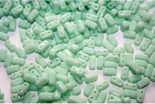 Perline Bricks CzechMates 3x6mm, 50Pz., Opaque Pale Jade Col.63100