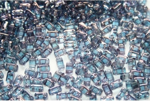 50 Perline Bricks CzechMates 3x6mm Crystal Col.00030