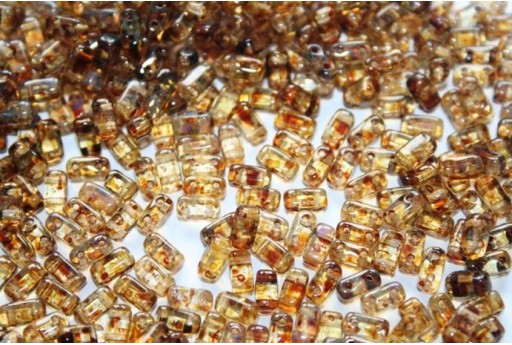 50 Perline Bricks CzechMates 3x6mm Crystal Col.00030